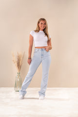 Lange wide leg jeans dames